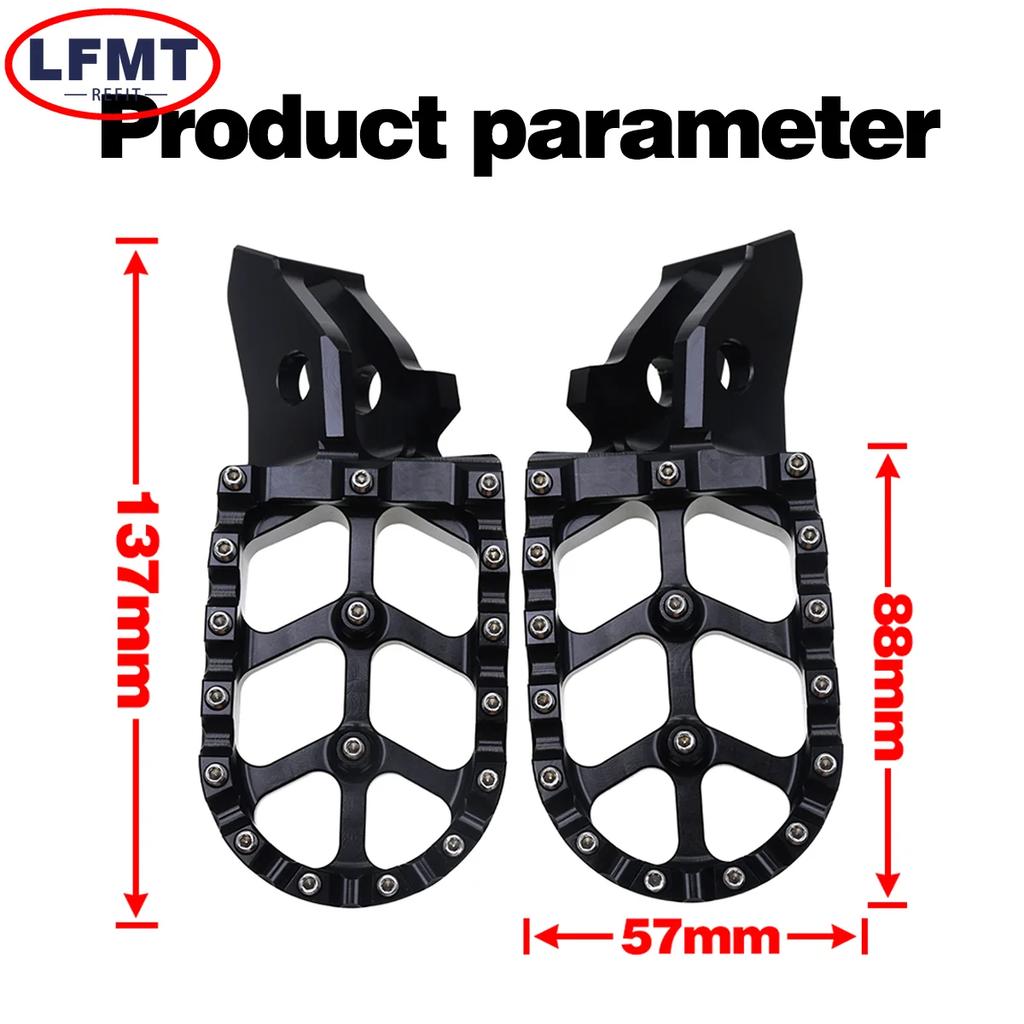 For Surron Ultra Bee UltraBee UB Wide Motorcycle Footpegs Foot Pegs Rests Electric Dirt Bike Pedals Aluminium Alloy MX Ultrabee