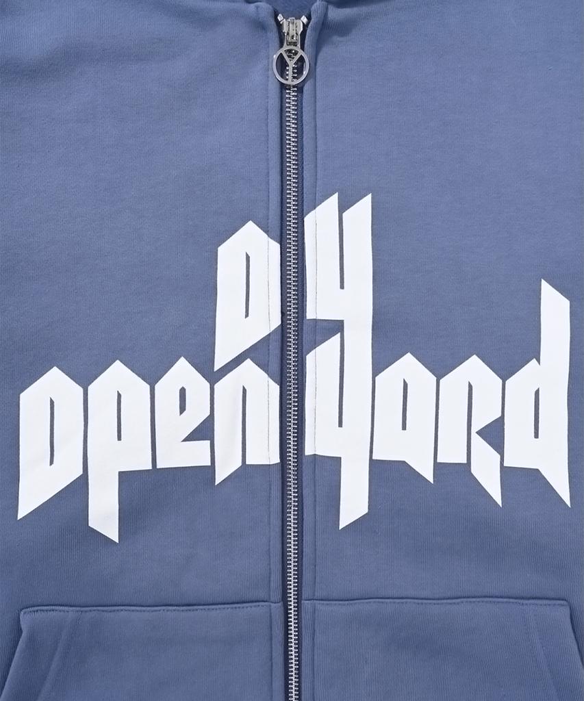 Открытый двор(Ой) Толстовка Opyd с молнией и логотипом - Paul Blue