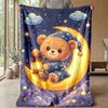 Teddy Bear and Toys Theme blanket Lightweight Warm Flannel Blanket Decorative Throw Blanket for Home Decoration
