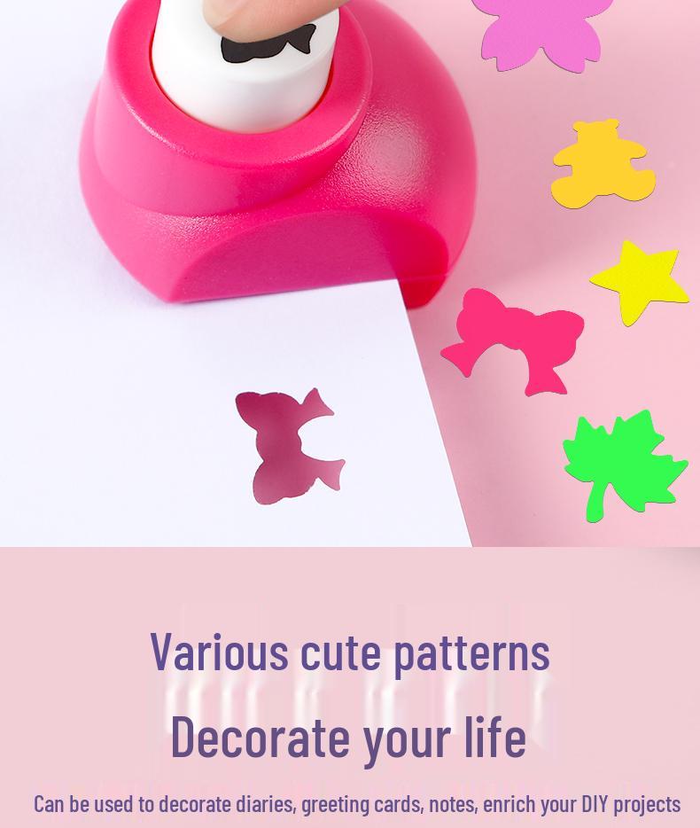 Effort-Saving Embosser Set: DIY Flower Punch Embossing Machine for Kids
