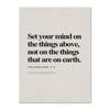 Colossians 3:2 Bible Verse Prints Wall Art Christian Scripture Canvas Painting Faith Quote Poster Set Your Mind On Things Above
