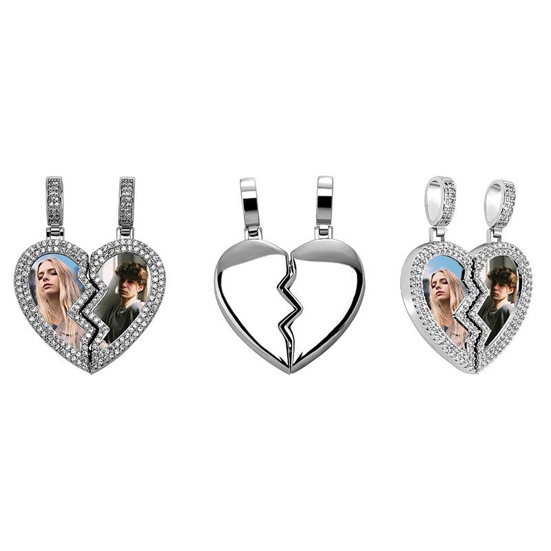 Кулон Jinao Heartbreak Memory Pendant: Европейское и американское колье-рамка для фотографий, сделанное своими руками.