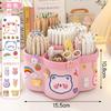 Large Capacity Desk Accessories 306 ° Rotation Cute Pen Holder Stationery Organizer Pencil Storage Office School Supplies