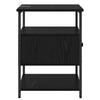 Nightstand Set of 2 Black Oak Effect 40 x 42 x 56 cm