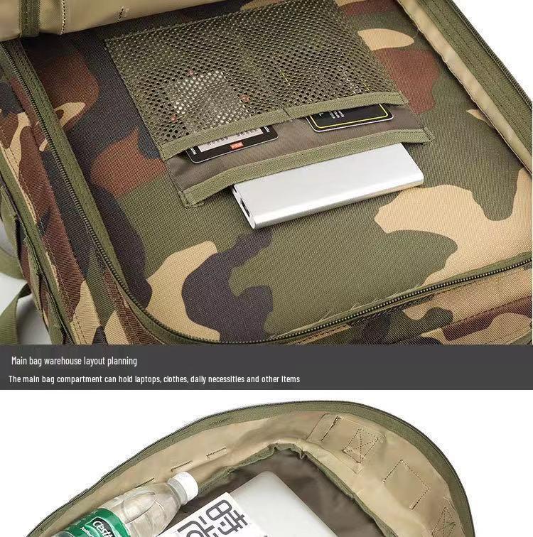 45 л Камуфляжный Тактический Спортивный Рюкзак для Альпинизма: Рюкзак штурмовой 3P большой вместимости