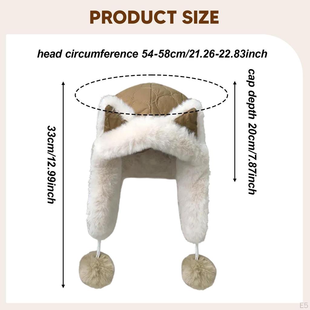 Шапка-ушанка с ушками животных Удобная Стильная Легкая Женская Зимняя Теплая