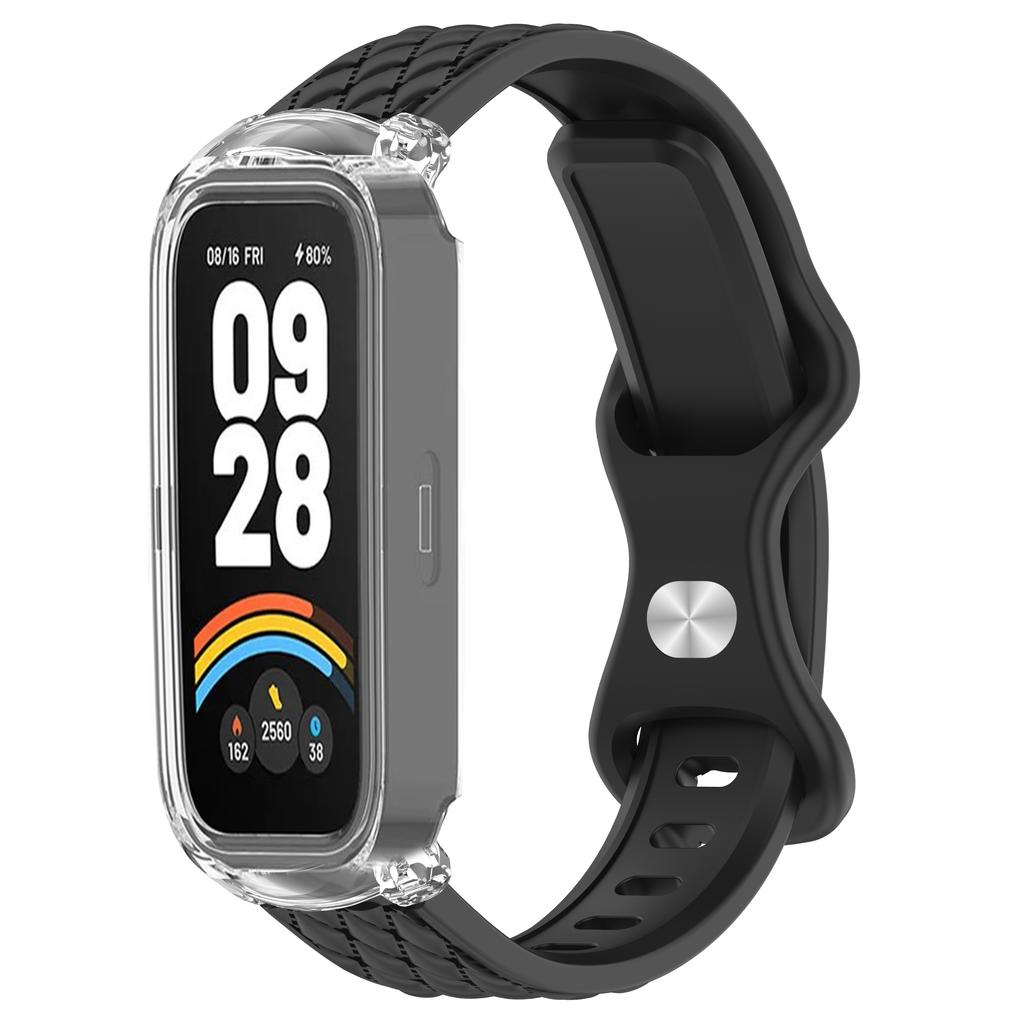 Чехол+Ремешок для Xiaomi mi band 9 8 active умные часы аксессуары sprot Силиконовый браслет correa ПК корпус Чехол для Redmi band 2 3