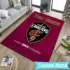 Custom Namefootball Cavaliers Logo Carpet, Indoor Rug, Chair Rug, Living Rooms, Doormat Made From Polyester Home Decor Birthday Christmas Gifts