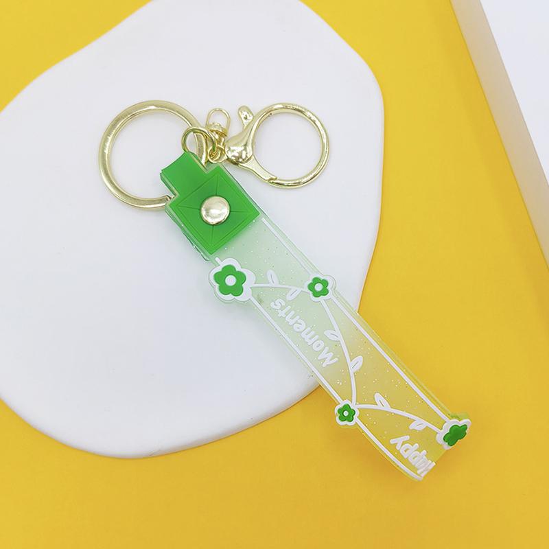 Прозрачный ПВХ мягкий резиновый брелок для ключей английский маленький цветок желе цвета сливы конфетный цвет капли клейкий браслет