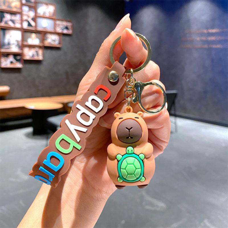 Милая креативная кукла-капибара, брелок, подвеска, мультяшная кукла-кавайи, брелок для автомобиля, изысканный рюкзак, подвесные украшения, подарки