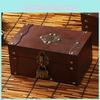 Antique Desktop Wooden Organizer Boxes With Lock For Home Gifts Decorations