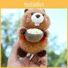 Hug Bowl Marmota Soft Plush Keychain Toy With Pp Cotton Fill For Girls Backpack Decor