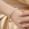 Lightweight Metal Cloisonne Floral Bangle Rhinestone Thin Bracelet  Holiday Presents