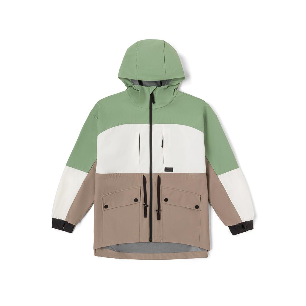 Vans Colorblock Zip-Up Hooded Jacket Women Outerwear Light-Brown VN000F2RYEH