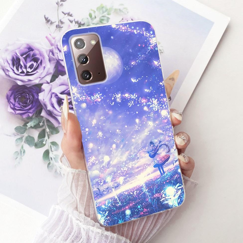Прозрачный чехол для Samsung Galaxy Note20 5G Модный Модный Забавный Милый Расписной Чехол для Samsung Note20 5G SM-N981B SM-N981W Корпус