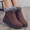Модные женские сапоги зимние мягкие туфли для женщин сапоги женские туфли на молнии женские туфли с круглым носком большие размеры зимняя меховая обувь Botas Mujer
