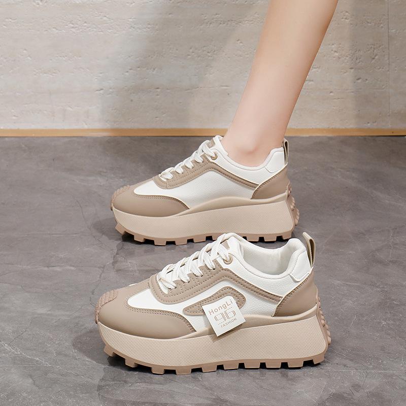 Ins Korean Version of the New Dad Shoes for Women 2025 Spring Student Running Sports Platform Heightening Casual Shoes HL875-1