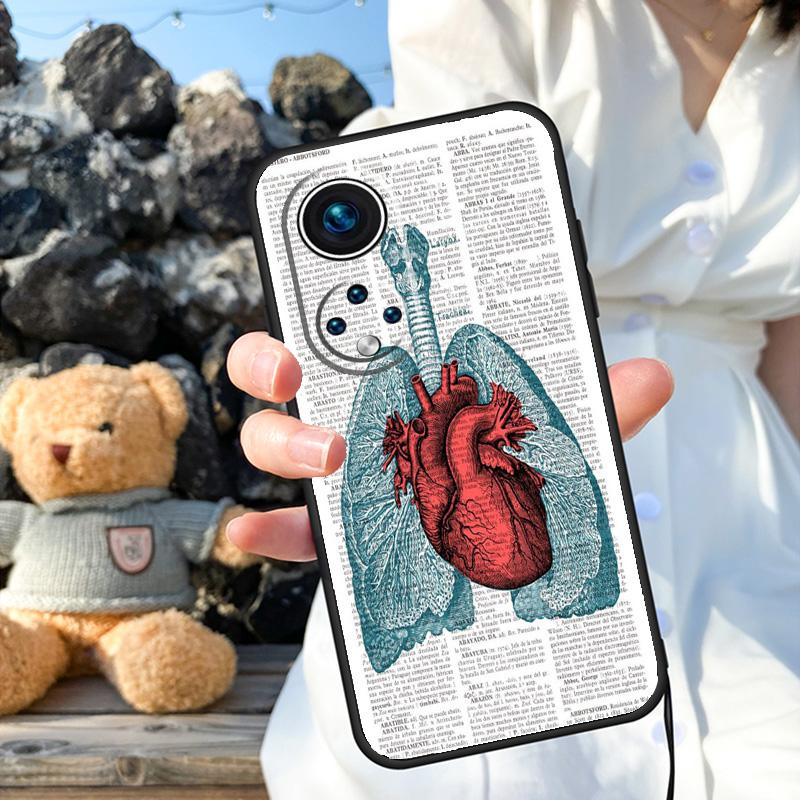 Anatomical Heart Anatomy Case For Honor X8a X9a X6a X7a X6 X7 X8 X9 X9b X8b Honor 70 50 90 Lite Magic 5 6 Pro Cover