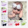 12 Colour Baby Girls Elastic Hair Band Accessories Grosgrain Ribbon Hair Bows and Headbands for Infants Newborns