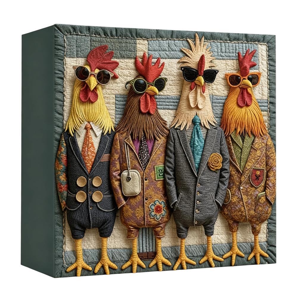 1000pc Fun Puzzle Of A Rooster In A Suit And Sunglasses - Educational Toy