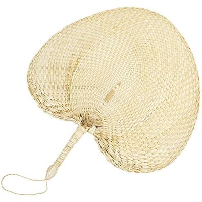 1 упаковка веера из натуральной рафии ручной работы из пальмовых листьев ручной бамбуковый вентилятор в китайском стиле ручной ткацкий веер для лета охлаждающие принадлежности домашний декор стен 12 дюймов