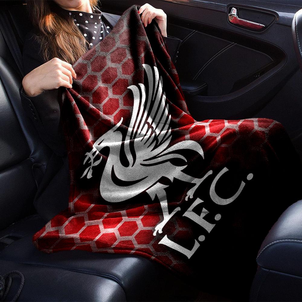 Liverpool Football Club Theme Printed Blanket - Perfect for Couch, Bed, Travel & Outdoor Use | Machine Washable, Cozy & Durable.
