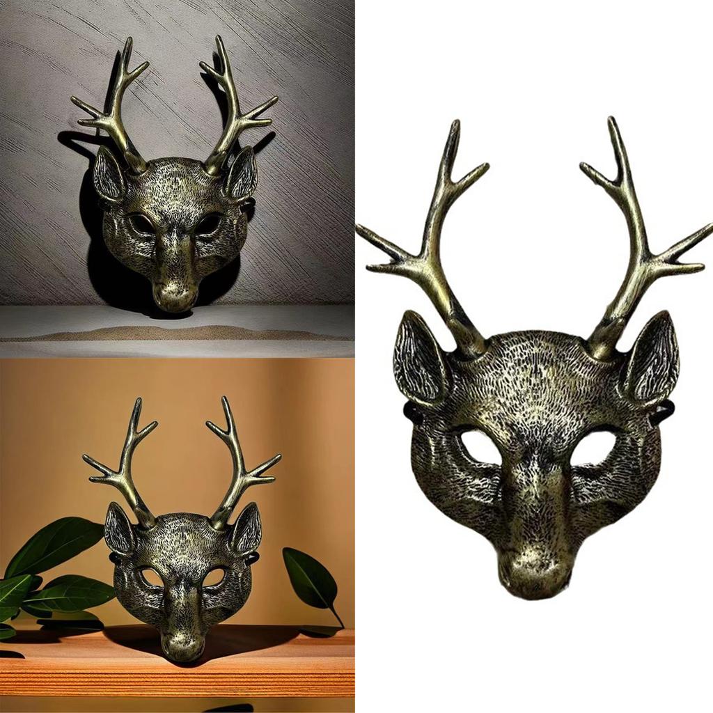Deer Mask For Kids Adults Festival Party, Halloween Deer Cosplay Mask Deer Head Mask Halloween Deer Costume