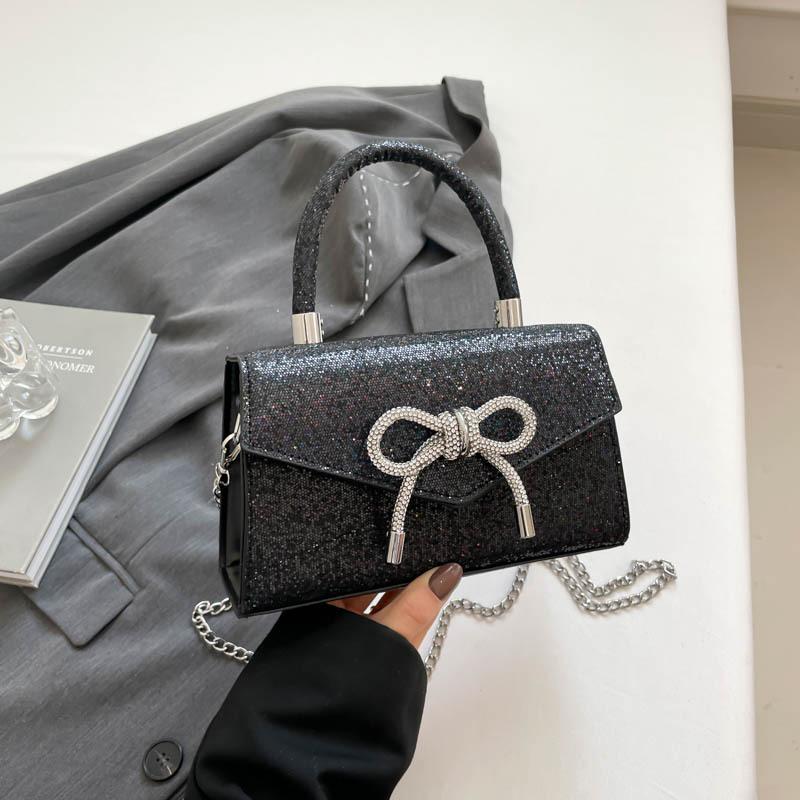 Модная и простая сумочка с бантом в стиле 2025 года, летняя новая сумка через плечо в иностранном стиле, маленькая квадратная сумка