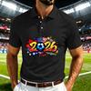 Мужская повседневная футболка-поло с графическим принтом на тему футбола, быстросохнущая, дышащая, из сетчатой ткани, легкая, с коротким рукавом и воротником, для занятий спортом на свежем воздухе