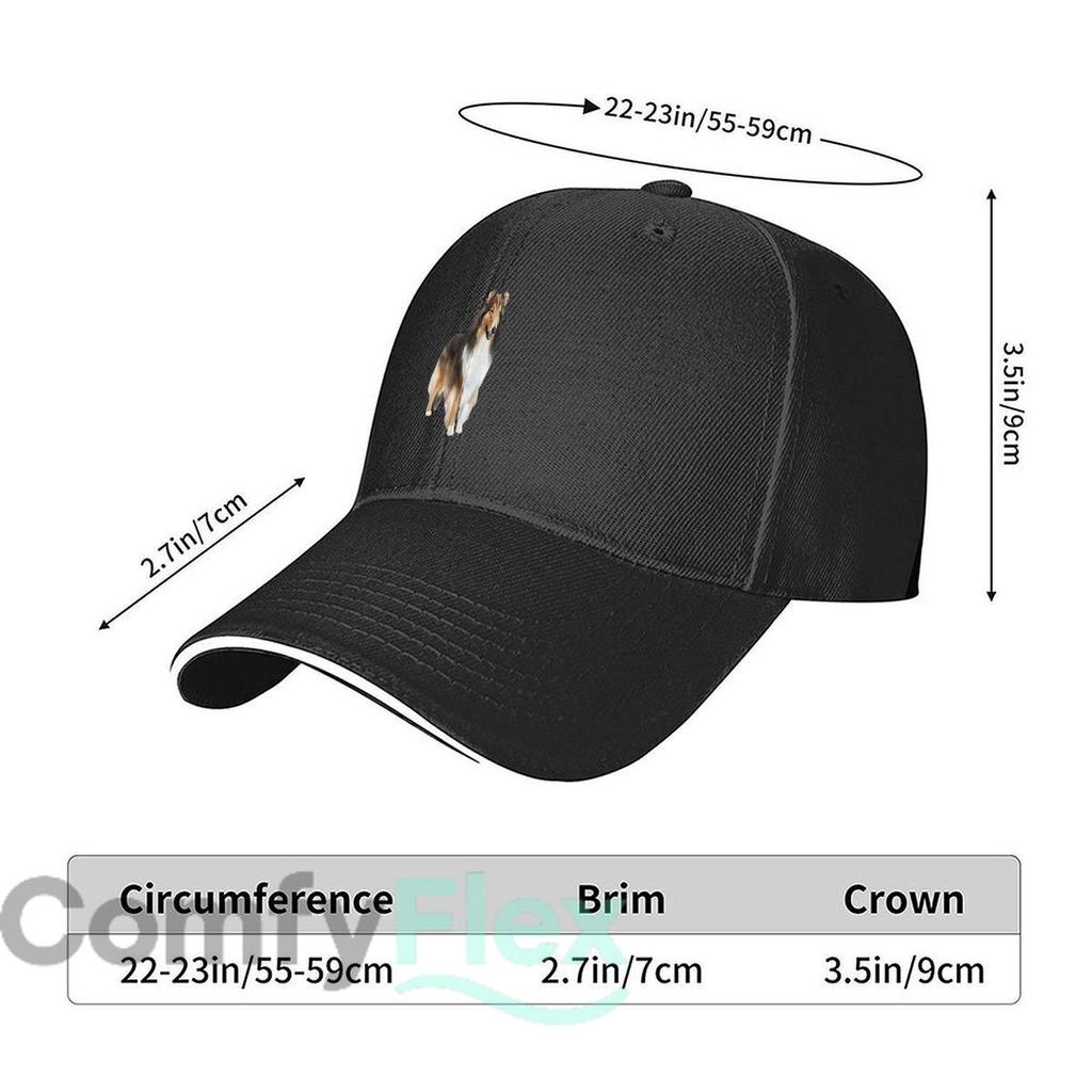 Collie Charm Dog Grace Hip Hop hat Fashion Outdoor Sports Sandwich Baseball Cap