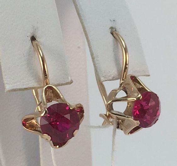 Темпераментные циркониевые серьги, Рубиновые цветы, Многослойная ретро-простота, Серьги-кольца