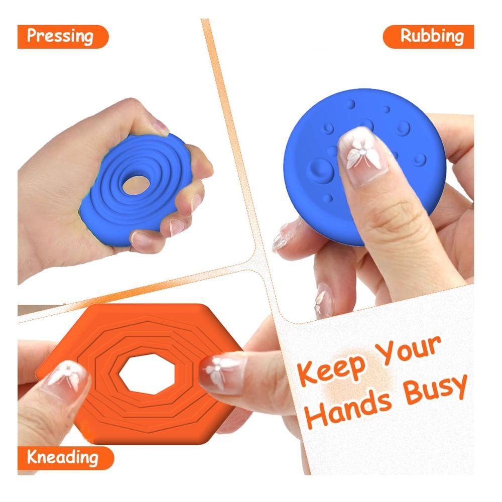 6 шт./набор текстурированных детских сенсорных камней, расслабляющих текстурированных камней для беспокойства, рождественский подарок