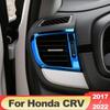 For Honda Crv CR-V 2017-  2022 Stainless Car Dashboard Air Vent Trim Cover Outlet Bezel Frame Garnish Molding Surround