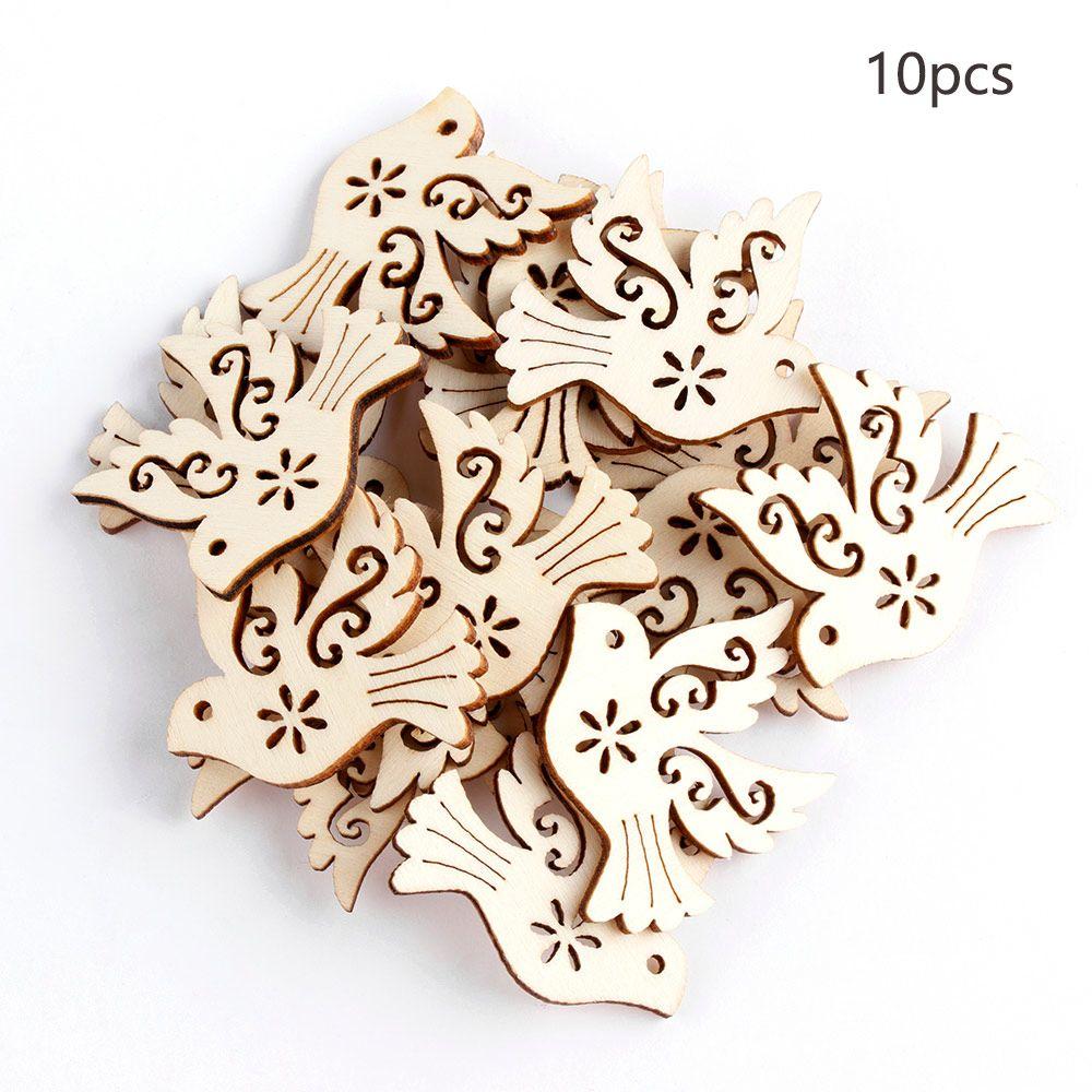 Arts Card Making Bird Decorative Peace Pigeon Wooden Natural Wood Embellishment Scrapbooking