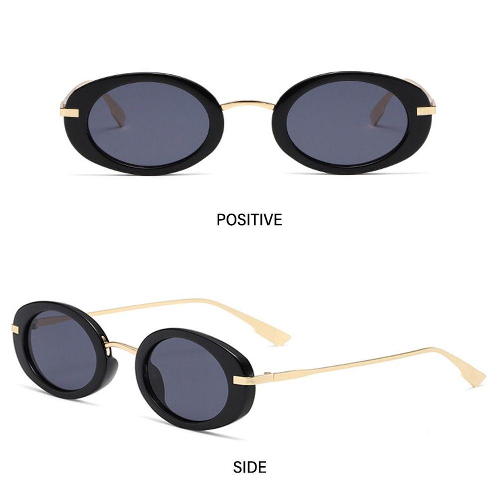 Модные маленькие овальные солнцезащитные очки для женщин в винтажном стиле, хип-хоп солнцезащитные очки для мужчин, ретро, панк, трендовая оправа, UV400 защита