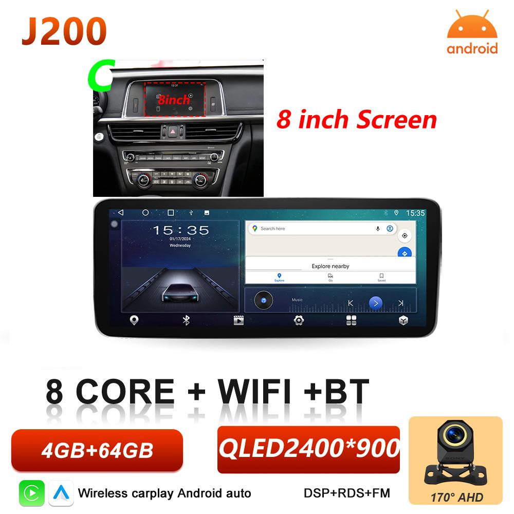 12.3'' Android 15 Carplay Car Radio For KIA K5 Optima 2015 2016 2017 2018 2019 Auto Stereo Car Screen Multimedia Player BT GPS