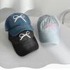 Adjustable Baseball Caps Bow Embroidery Outdoor Sun Hat Vintage Visor Cap Women Girls