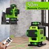 CLUBIONA 4D 16 Lines Super Powerful Green Beam Laser Level Remote Control Pulse Mode Receiver With 5000mAh Li-ion Battery Laser