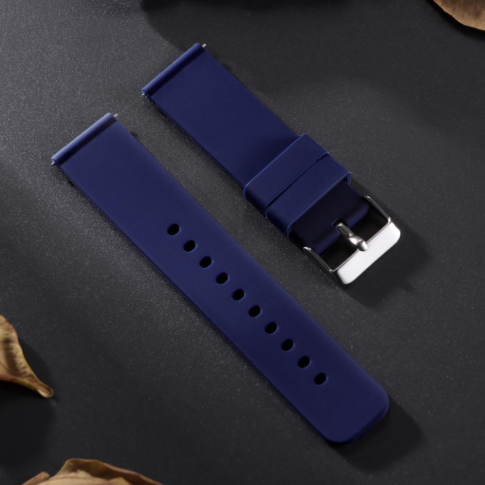 Silicone Watch Band 12mm 14mm 15mm 16mm 18mm 20mm 21mm 22mm 24mm Universal Bracelet Quick Release for Men Women Waterproof Strap