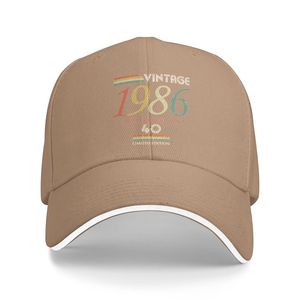 Винтажная 1986 года 40-й День Рождения Идеально Выдержанная Подарок Повседневная Бейсболка Летняя Тракерская Кепка Кепки для Скейтбординга Хип-Хопа Модные Бейсболки