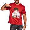 Tshirt Men Adult New Teeshirts Anime Girl With Pets Short Sleeve Classic Tshirt Cool Cotton Essential Teeshirts