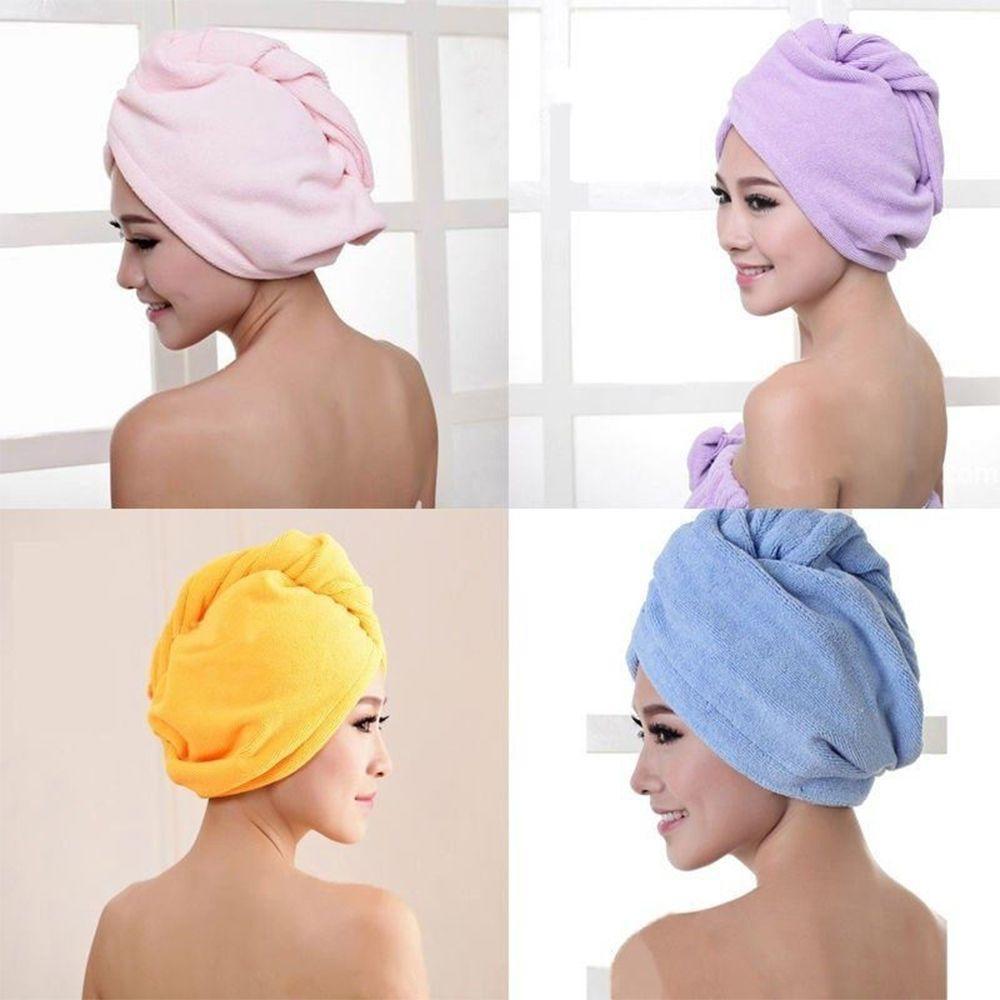 Women New Wrap Hat Spa Bathing Quick Dry Hair Microfiber Towel Turban