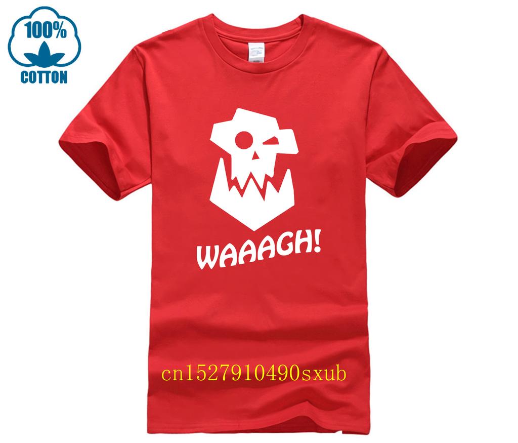 Hot Mens Fun Casual Print Tshirt Ork Waaagh Round Neck Cool Mans Tshirt