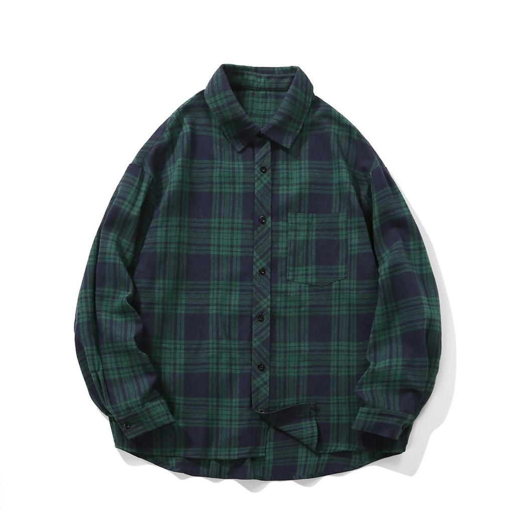 Women's Warm Plaid Shirt Autumn And Winter Long Sleeve Buttons Up Jacket Soft Lined Flannel Coat With Pockets