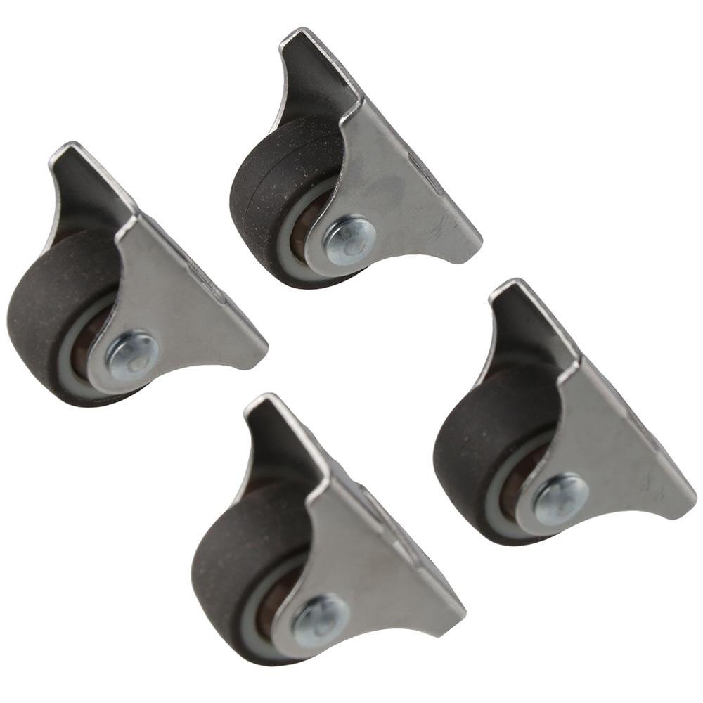 4 шт. 1'' Фиксированные колеса-ролики Мини Маленькие Колеса-ролики Прочные Бесшумные Шариковые Подшипники Шкаф Тележка