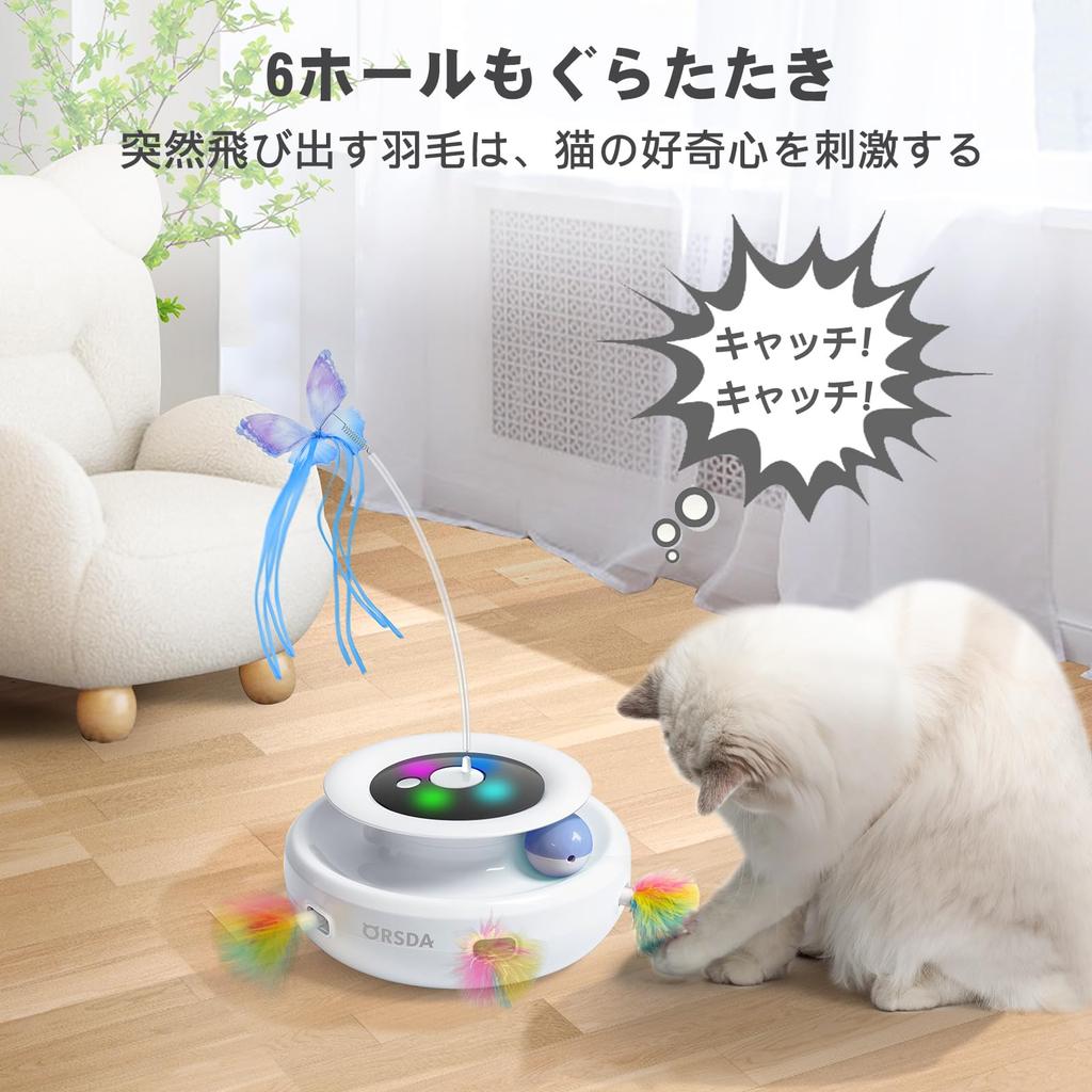 ORSDA Electric Cat Automatic Cat 6 сменная натуральная 2000 мАч перезаряжаемая ручная игрушка-бабочка для кошек для игр, облегчения удовлетворения охоты