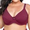 Women's Plus Size Bra Full Coverage Elegant Bralette 95F-120F Cup Non-Padded Ultra-Thin Big Underwear