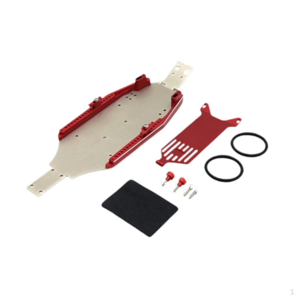 Шасси радиоуправляемой машины Алюминиевое для 244016 Фрезерованная на станке с ЧПУ Нижняя плата Масштаб 1/24 Прецизионные аксессуары