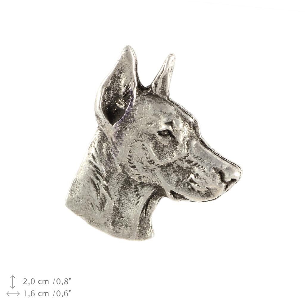 Dobermann, Doberman Pinscher, Dobie I - Dog brooch in a gift box, elegant pin, lapel pin for Art-Dog brand jacket