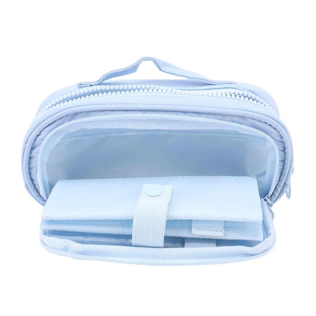 Pencil Pouch with Pull Out Structure Expandable Foldable Pen Bag Canvas Stationery Organizer for Office School Supplies